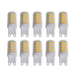 Lindby LED-pennelykt, sett med 10 stk, G9, 3 W, klar, 3 000 K| G9 Pærer