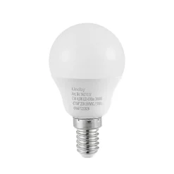 Lindby LED-pære E14 G45 4,5W 3000K opal sett med 2 stk