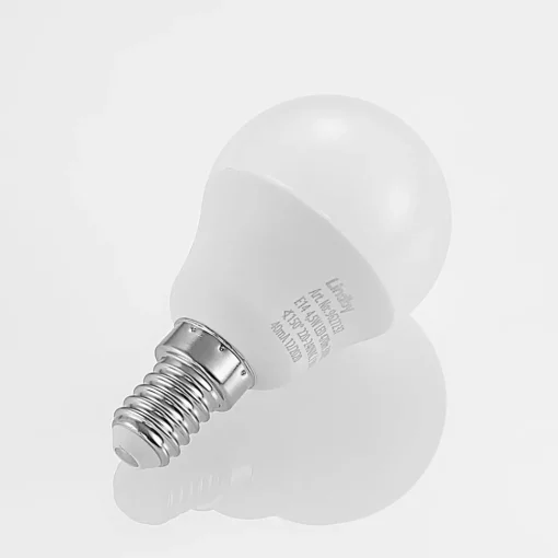Lindby LED-pære E14 G45 4,5W 3000K opal sett med 3 stk Hot