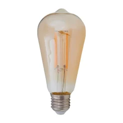Lindby LED-pære, Rustika, E27, 6W, ravfarget, 1800 K| E27 Pærer|Filament Pærer