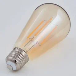 Lindby LED-pære, Rustika, E27, 6W, ravfarget, 1800 K| E27 Pærer|Filament Pærer