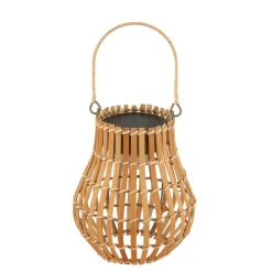 Lindby LED-solcellelampe Amaria, bambus, Ø 18 cm Best