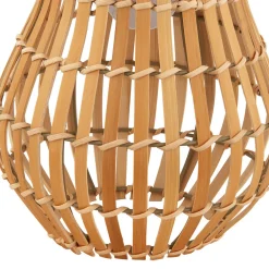 Lindby LED-solcellelampe Amaria, bambus, Ø 18 cm Best