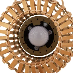 Lindby LED-solcellelampe Amaria, bambus, Ø 18 cm Best