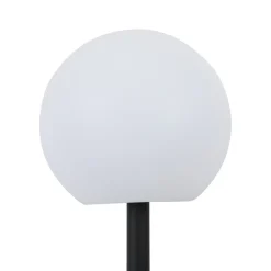 Lindby LED-solcellelampe Lago, Ø 25 cm, globus, jordspyd, hvit Discount