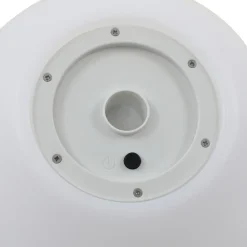 Lindby LED-solcellelampe Lago, Ø 25 cm, globus, jordspyd, hvit Discount
