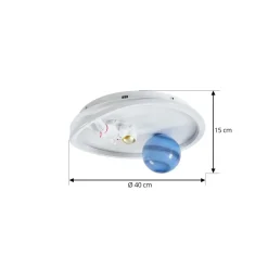 Lindby LED-taklampe Kosmo, 40 cm, hvit, metall, jord New