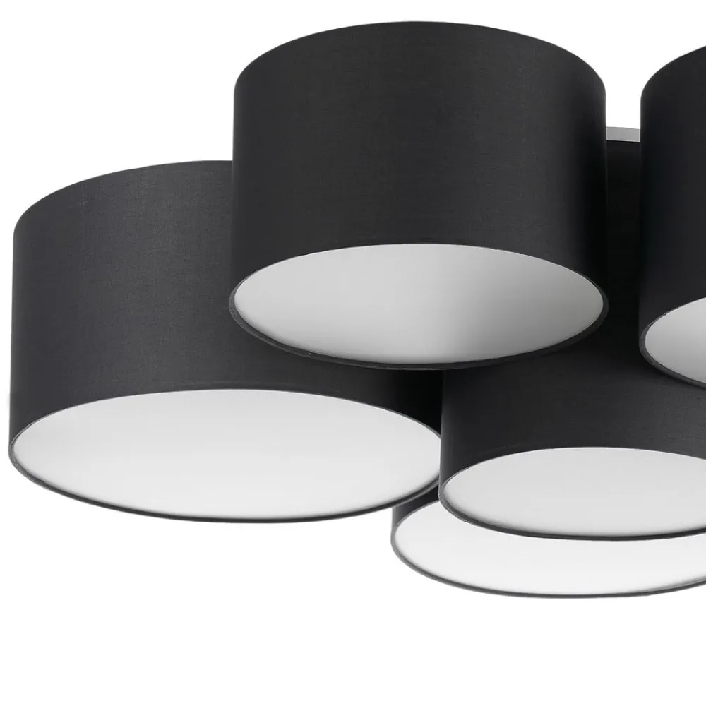 Lindby Maureka taklampe, 94 cm, 6 lyskilder, tekstil Clearance