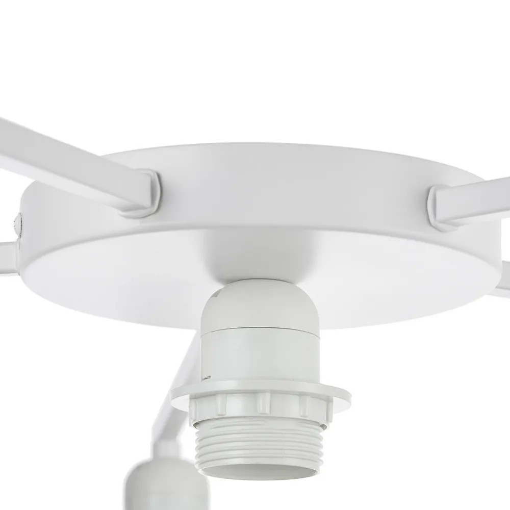 Lindby Maureka taklampe, 94 cm, 6 lyskilder, tekstil Clearance