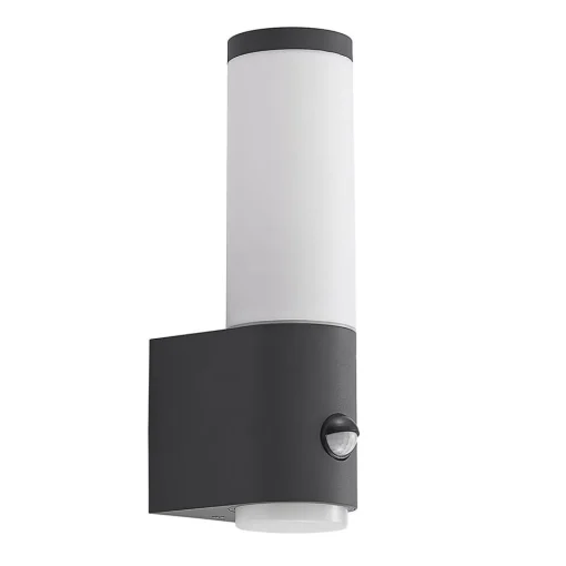 Lindby Okari utendørs vegglampe med sensor, rett| Vegglamper Med Sensor|Utebelysning Med Sensor