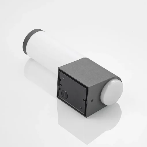 Lindby Okari utendørs vegglampe med sensor, rett| Vegglamper Med Sensor|Utebelysning Med Sensor
