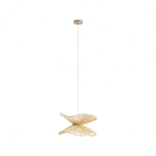 Lindby pendellampe Valdorin, beige, papir, Ø 40 cm, E27 Online