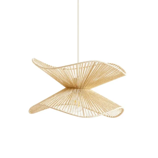 Lindby pendellampe Valdorin, beige, papir, Ø 40 cm, E27 Online