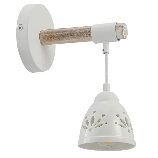 Lindby Pimana vegglampe med keramikkskjerm Hot