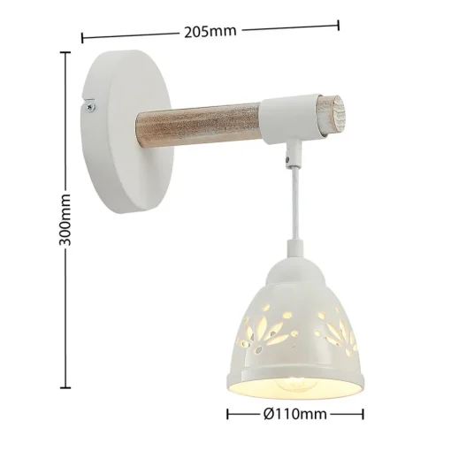 Lindby Pimana vegglampe med keramikkskjerm Hot