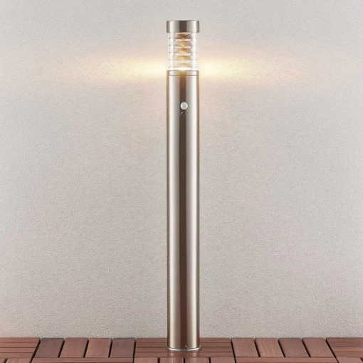 Lindby Piper sensor-veilampe i stål| Utebelysning Med Sensor|Utebelysning Med Sensor