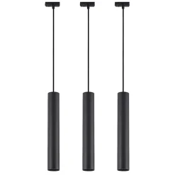 Lindby skinnesystem Linaro, GU10, pendel, 3 lyskilder, svart Outlet