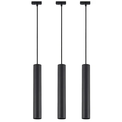 Lindby skinnesystem Linaro, GU10, pendel, 3 lyskilder, svart Outlet