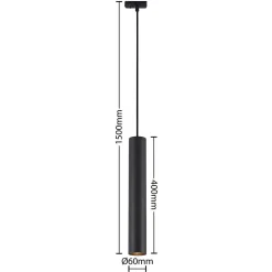 Lindby skinnesystem Linaro, GU10, pendel, 3 lyskilder, svart Outlet