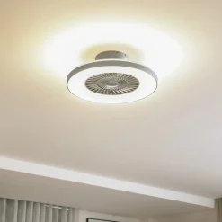 Lindby Smart LED-takvifte Paavo, sølv, stillegående, Tuya Outlet