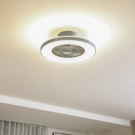 Lindby Smart LED-takvifte Paavo, sølv, stillegående, Tuya Outlet