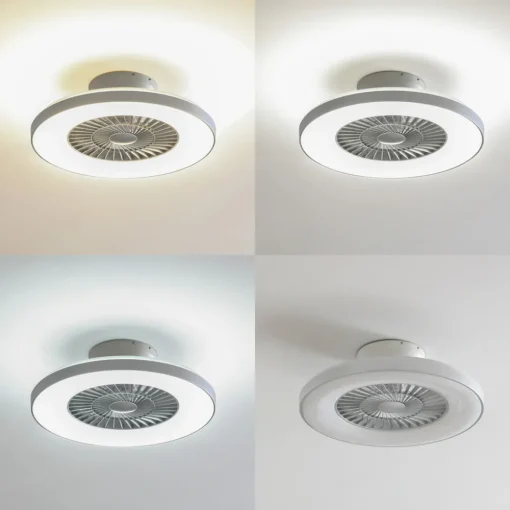 Lindby Smart LED-takvifte Paavo, sølv, stillegående, Tuya Outlet