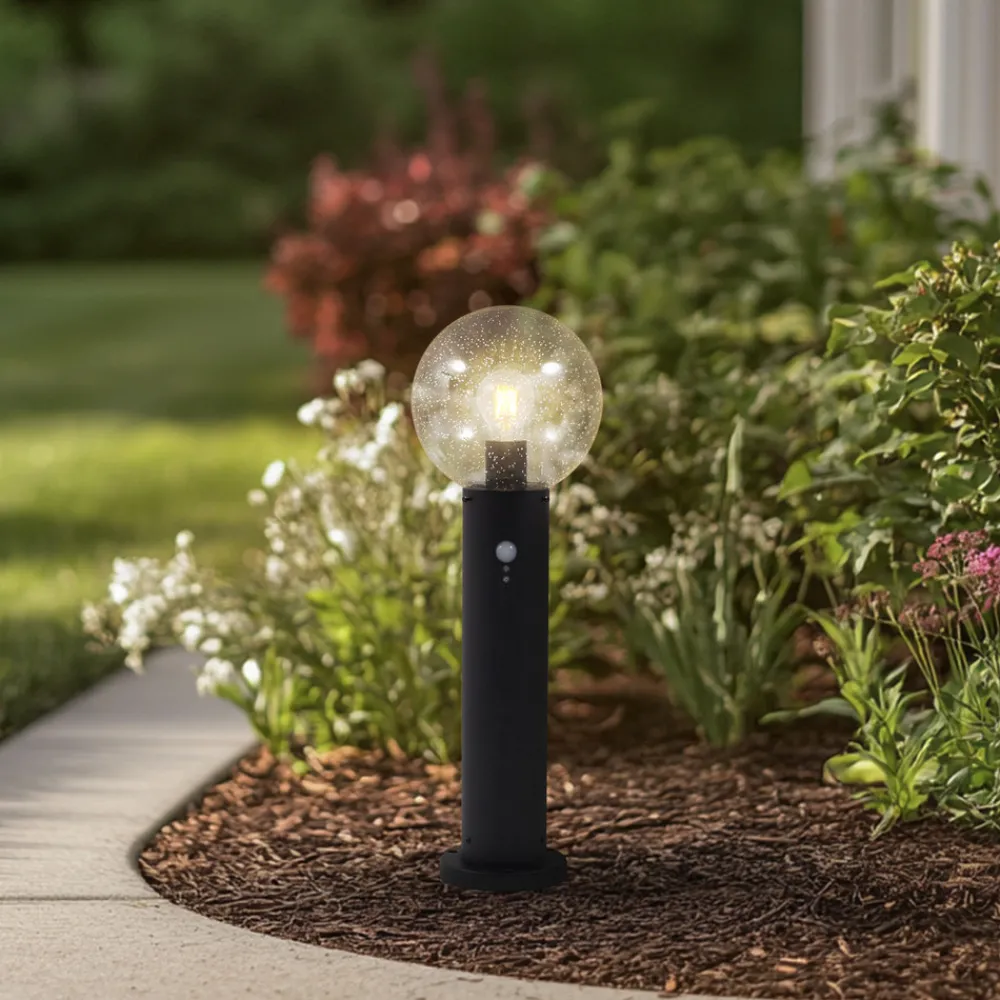 Lindby sokkellampe Dangan, klar, 60 cm, glass, sensor Clearance