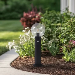 Lindby sokkellampe Dangan, klar, 60 cm, glass, sensor Clearance