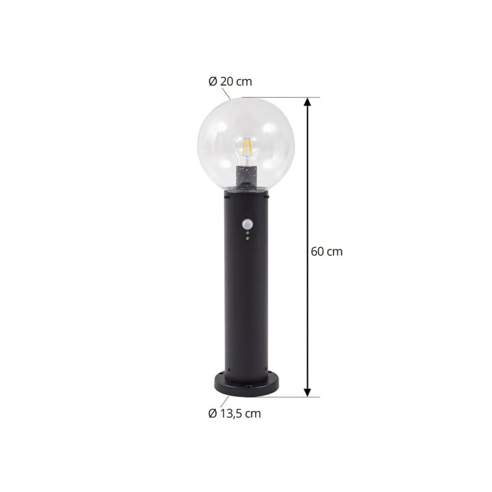 Lindby sokkellampe Dangan, klar, 60 cm, glass, sensor Clearance