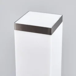 Lindby sokkellampe Lorian, 45 cm, stål, IP44, E27| Sokkellamper Med Sensor|Sokkellamper
