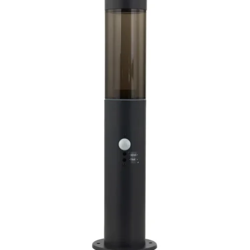 Lindby Statius sokkellampe, antrasitt, jern, sensor, 45 cm Hot