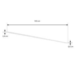Lindby strømskinne Lumaro, hvit, aluminium, lengde 103 cm
