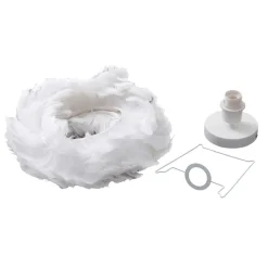 Lindby taklampe Heven, Ø 35 cm, hvit, plast, E27 Outlet