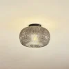 Lindby taklampe Hildur, Ø 25 cm, røykgrå, glass Clearance