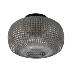 Lindby taklampe Hildur, Ø 25 cm, røykgrå, glass Clearance