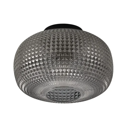Lindby taklampe Hildur, Ø 25 cm, røykgrå, glass Clearance