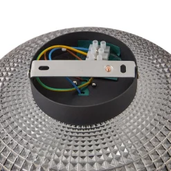 Lindby taklampe Hildur, Ø 25 cm, røykgrå, glass Clearance