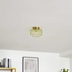 Lindby taklampe Hildur, grønn, glass, Ø 22 cm Outlet