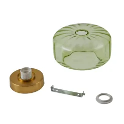 Lindby taklampe Hildur, grønn, glass, Ø 22 cm Outlet