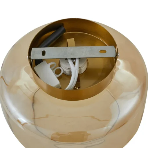 Lindby taklampe Hildur, ravfarget, glass, Ø 22 cm Online