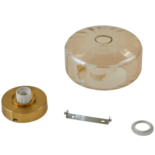Lindby taklampe Hildur, ravfarget, glass, Ø 22 cm Online