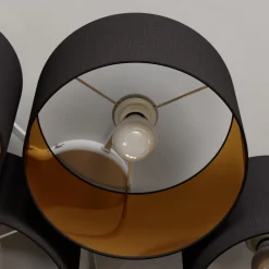 Lindby taklampe Laurenz, 5 lyskilder, 83 cm, svart/gull New