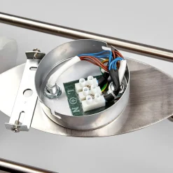 Lindby taklampe Marena, 6 lyskilder, glass, tre, 180 cm lang Outlet