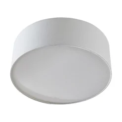 Lindby taklampe Mariat, hvit, lin, Ø 45 cm, E27 New