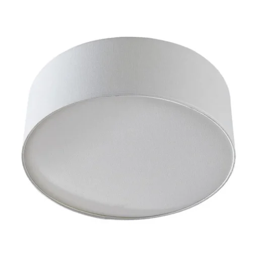 Lindby taklampe Mariat, hvit, lin, Ø 45 cm, E27 New