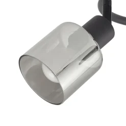 Lindby taklampe Netty, grå, 3 lyskilder, glass Online