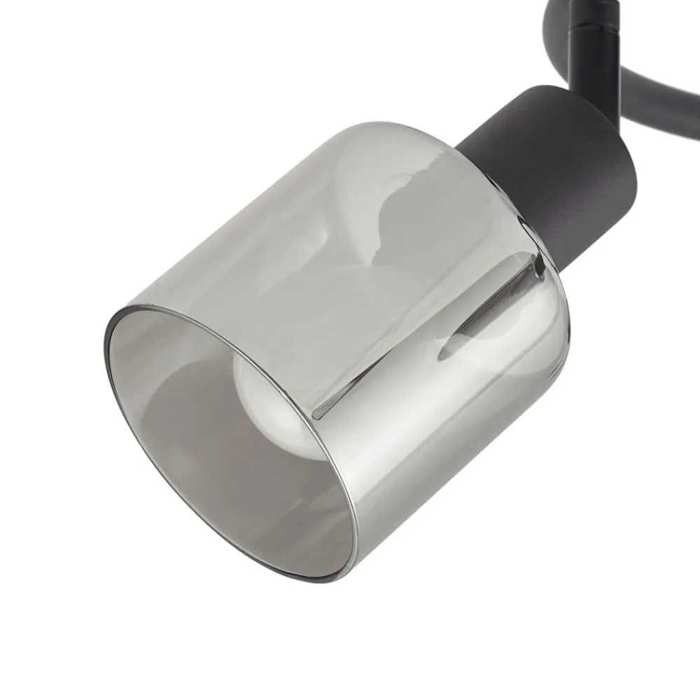 Lindby taklampe Netty, grå, 3 lyskilder, glass Online