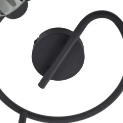 Lindby taklampe Netty, grå, 3 lyskilder, glass Online