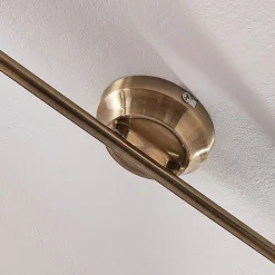 Lindby taklampe Perseas, 180 cm, 6 lyskilder, antikk messing, GU10| Led-Innendørs|Spotter I Tak