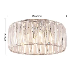 Lindby taklampe Sofia, transparent, akryl, Ø 46cm| Taklamper